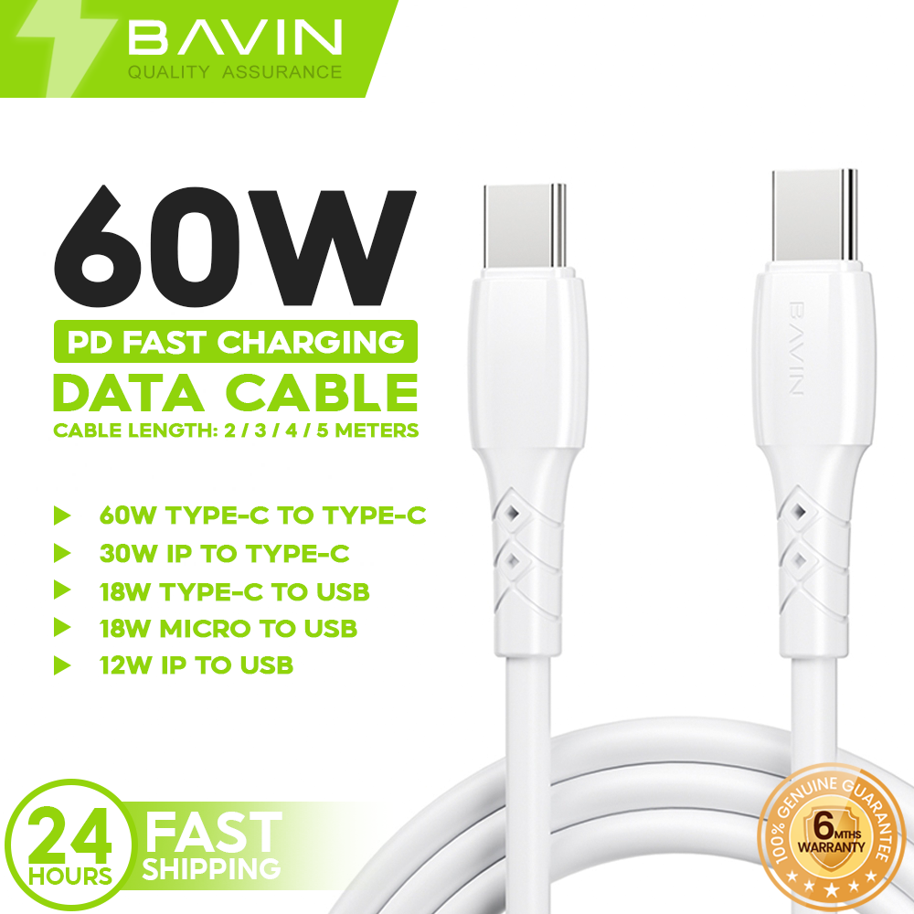 BAVIN CB351 12W 18W 30W 60W Data Cables 5/4/2/3 Meters Interface Fast Charging for Micro/iPhone/Type-C