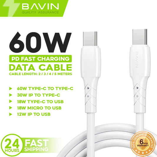 BAVIN CB351 12W 18W 30W 60W Data Cables 5/4/2/3 Meters Interface Fast Charging for Micro/iPhone/Type-C