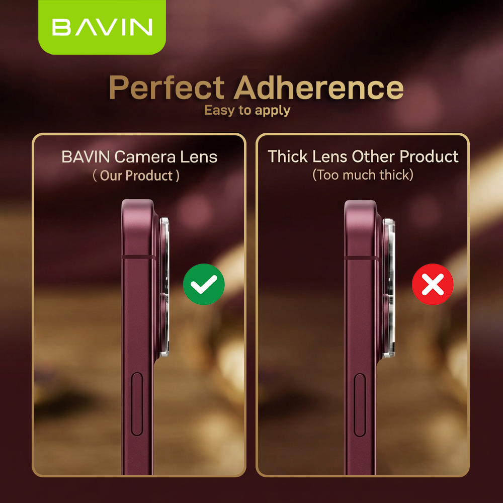 BAVIN Camera Lens Protector Transparent Camera Tempered Glass Scratch-Proof for iPhone 7 to 18 Series