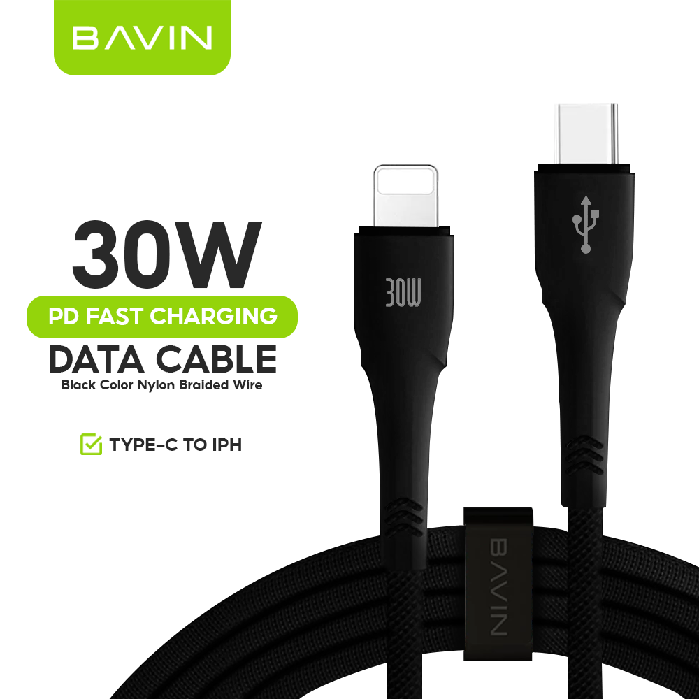 BAVIN U-CB284-PD 2.4A Fast Charging Cable 1.2m Nylon Braided