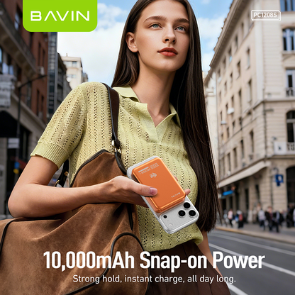 [Qi2 25W] BAVIN PC1208S 10000mAh 25W Magnetic Wireless Powerbank + PD 35W Fast Charge for iPhone 17 Series