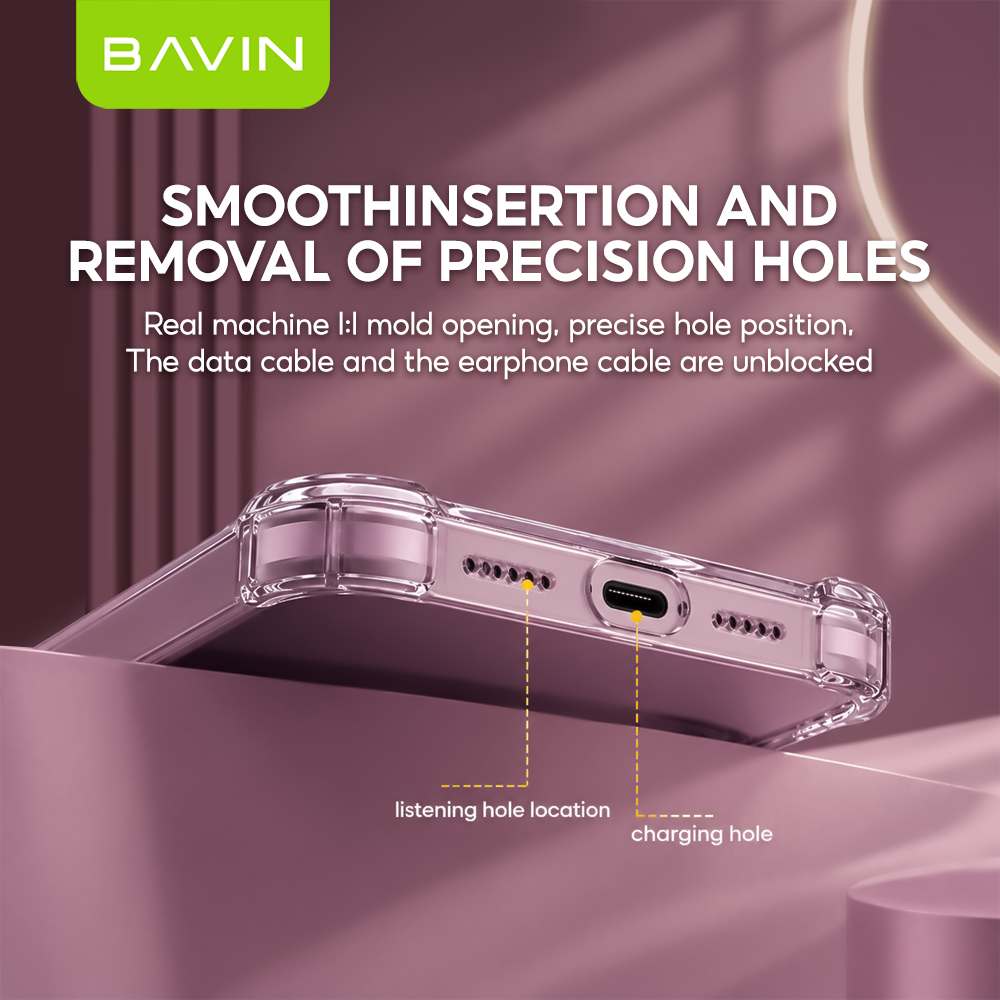 BAVIN FS2 Premium Shockproof Clear Case Soft Silicone For iPhone 18/17/16/15/14/13/12/11/X Series