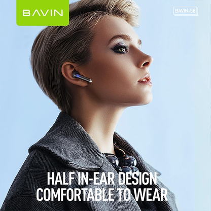 BAVIN HB-BA-58 HiFi Wireless Bluetooth Earbuds w/ Built-in Microphone