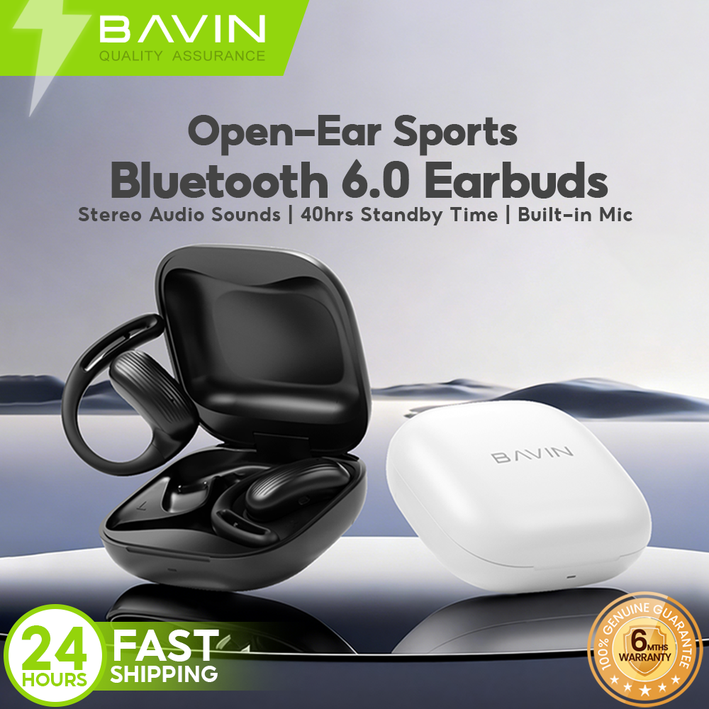 BAVIN BA106 Hi-Fi Open-Ear Wireless Bluetooth 6.0 Earbuds w/ Type-C Fast Charging for Smartphones