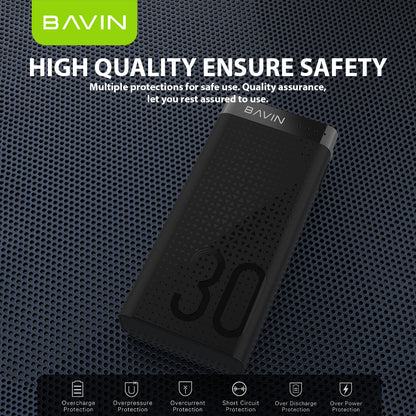 BAVIN Y-PC089 30000mAh Powerbank w/ Built-in Flashlight Dual Input & USB Output