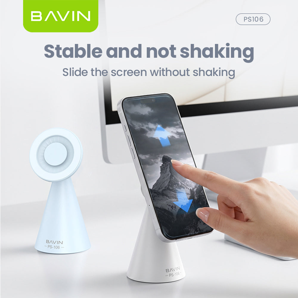 BAVIN PS106 Mini Portable Strong Magnetic Desktop Phone Stand w/ 180° Rotation Holder for iPhone, Android