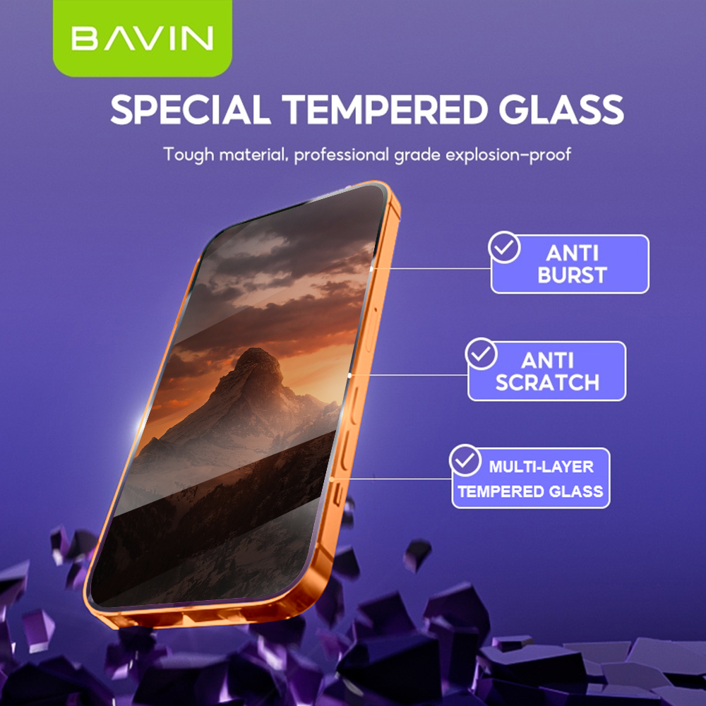 BAVIN Q3 One Click Series Screen Protector Tempered Glass Full Screen for iPhone X/XS/11/12/13/14/15/16/16E/17 Series