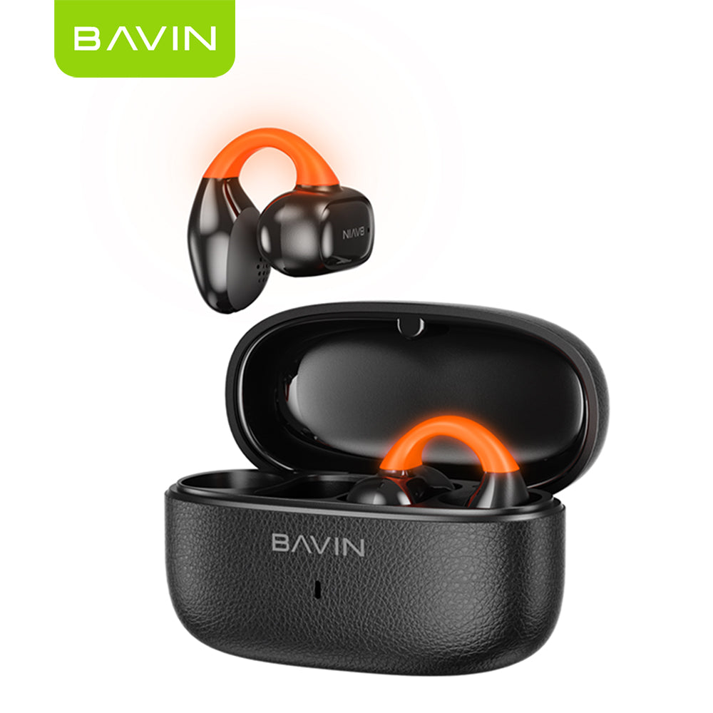 BAVIN HB-BA-102 Open-Ear TWS Bluetooth Earbuds w/ LED Light, Touch Controls, AI Voice Assistant & Translation