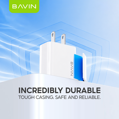 BAVIN PC515 Universal Adapter Charger Smart Mini USB Over Charge Protection for Micro / iPhone / Type-C