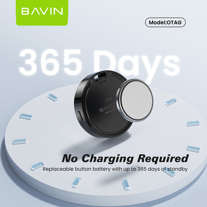BAVIN OTAG Smart Wireless Bluetooth Finder Locator w/Built-in Buzzer &Lanyard for Android Devices