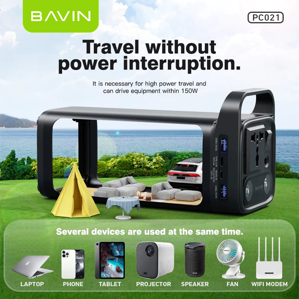 BAVIN PC021 54600mAh 150W Portable Power Supply Powerbank 22.5W w/ LED Light & Display