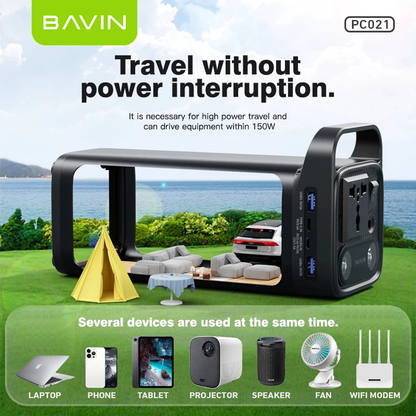 BAVIN PC021 54600mAh 150W Portable Power Supply Powerbank 22.5W w/ LED Light & Display