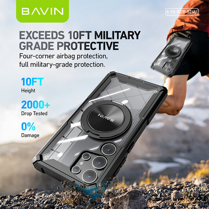 BAVIN E-YX302A-XX Magnetic Shockproof Phone Case w/ 360° Rotatable Ring for iPhone Series