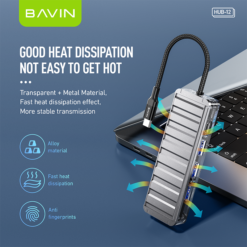 BAVIN U-H2-XX 6-in-1 USB Hub