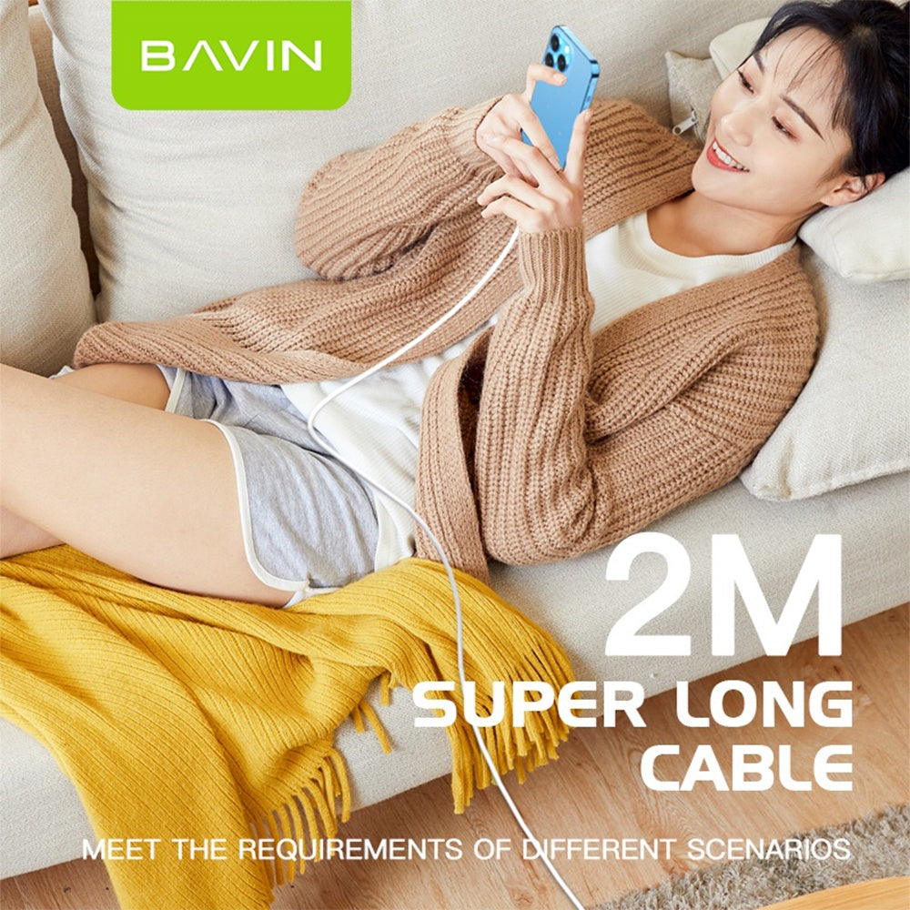 BAVIN U-CB253 60W 30W 18W 12W Fast Charging & Data Transfer 1.2/2m Cable For Micro Type-C iPhone