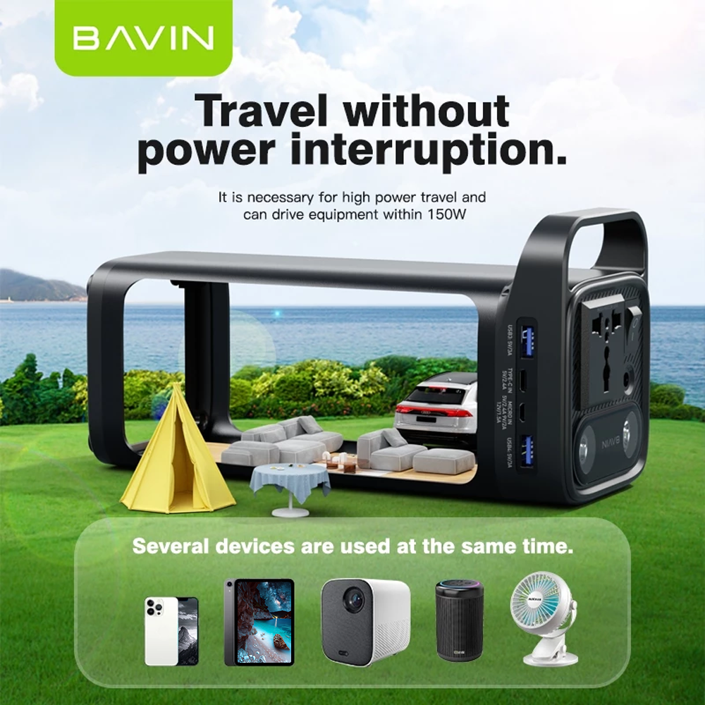 BAVIN PC021 54600mAh 150W Portable Power Supply Powerbank 22.5W w/ LED Light & Display