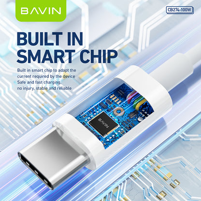BAVIN U-CB274-XX 100W Data Cable Fast Charging & Data Transfer Type-C to iPh & Type-C to Type-C