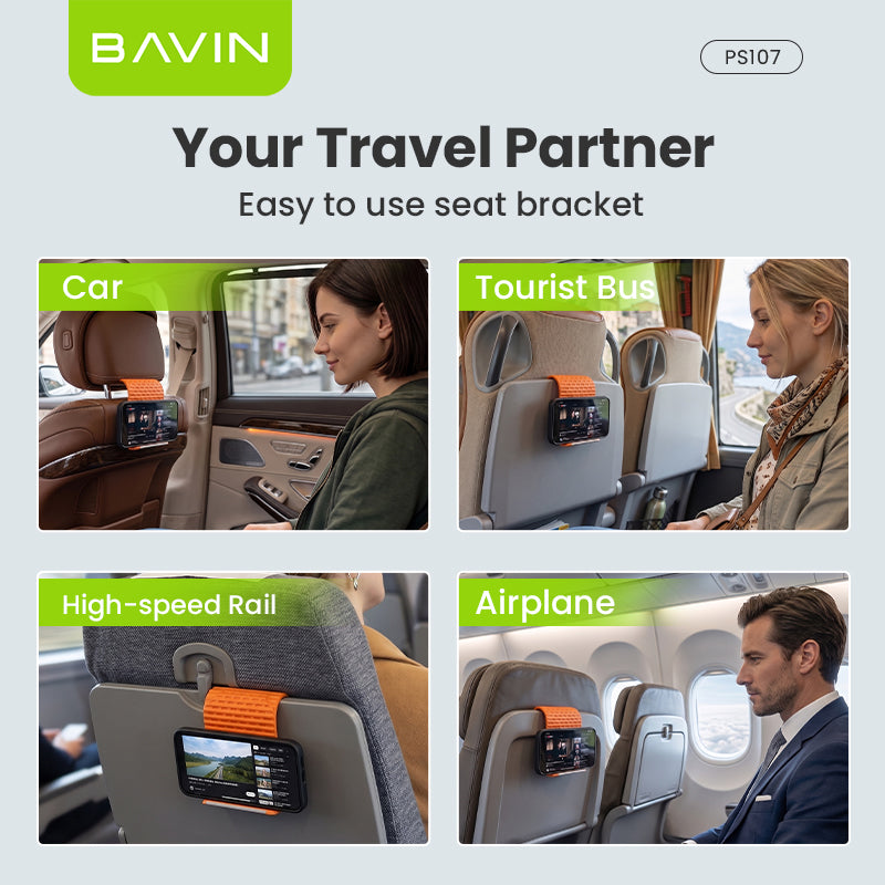 BAVIN PS107 Portable Ultra-Slim Foldable Silicone Phone Stand | Adjustable for Universal Desk, Travel