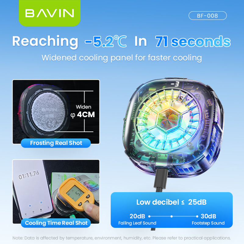 BAVIN Magnetic Gaming Phone Cooler | Fast Cooling, Heat Dissipation & Adjustable Fan Compatible for iPhone & Android