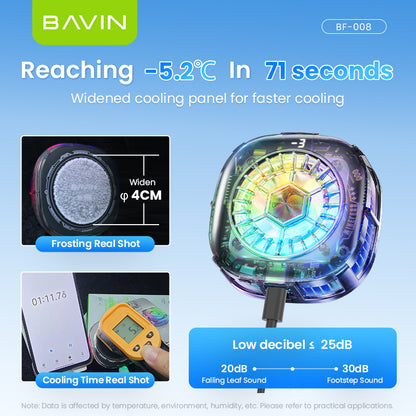 BAVIN Magnetic Gaming Phone Cooler | Fast Cooling, Heat Dissipation & Adjustable Fan Compatible for iPhone & Android
