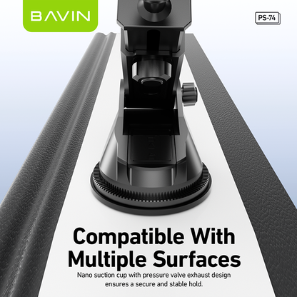 BAVIN D-S-PS74 Auto Suction Car Mount w/ 360° Rotation & Auto Lock