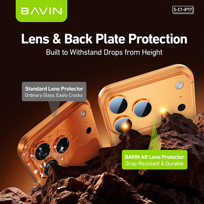 BAVIN SC1 360° Full Cover Tempered Glass Camera Lens Protector for iPhone 17 /17 Air /17 Pro /17 Pro Max