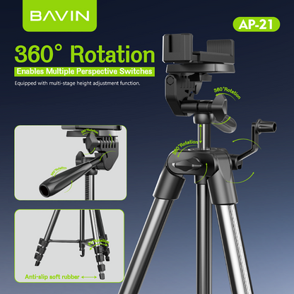 BAVIN D-Z-P21 Wireless Tripod with Bluetooth Remote for Camera & Phone
