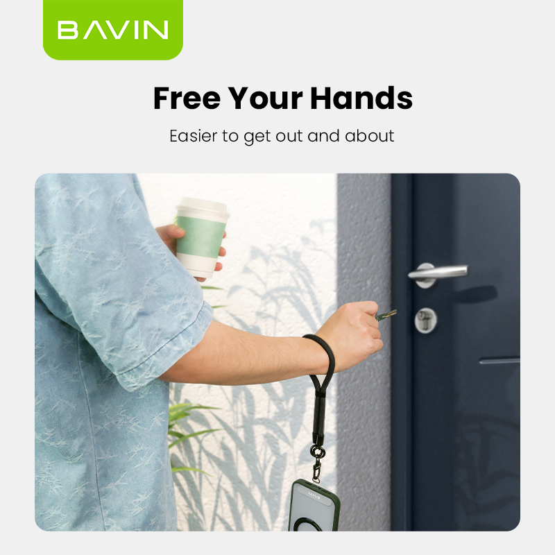 BAVIN BE14 Phone Lanyard Wrist Strap Ultra Thick Rope Stylish for Phone Case with Safety Clip