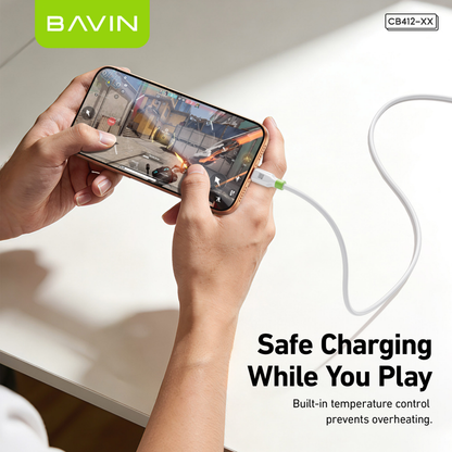 BAVIN CB412 1m/1.2m Fast Charging Cable Supports 12W/18W/30W/60W for Micro/iPhone/ Type-C & High Speed