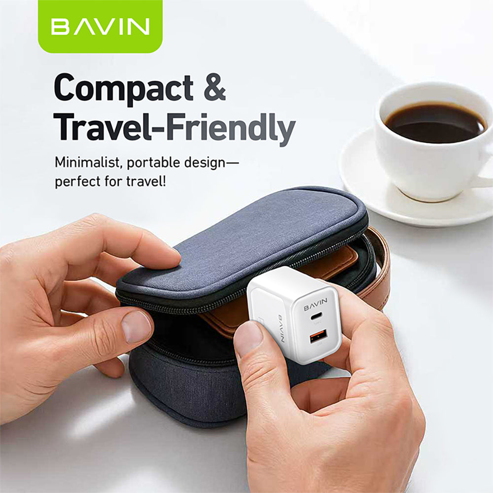 BAVIN C-PC2088 Universal 20W Fast Charging Adaptor Support PD + QC 3.0 Widely Compatibility for Android & iPh Devices