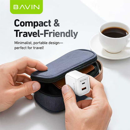 BAVIN C-PC2088 Universal 20W Fast Charging Adaptor Support PD + QC 3.0 Widely Compatibility for Android & iPh Devices