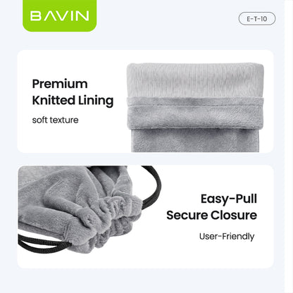 BAVIN ET10 Phone Pouch Dual Pocket Dust Resistant for Powerbank & Mobile Accessory Storage Bag