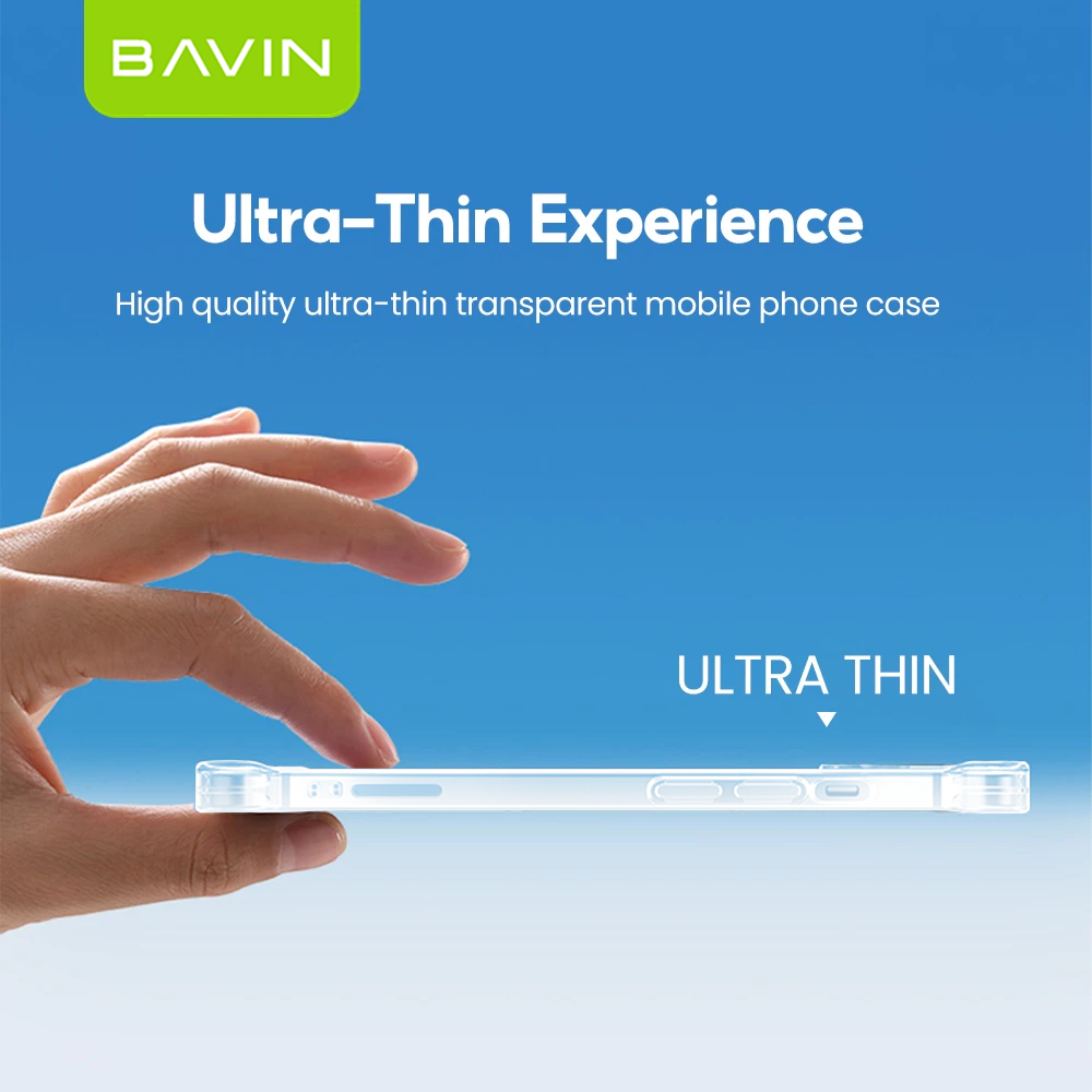 BAVIN E-FS2 Shockproof Clear Soft Silicone TPU Case Back Cover For iPhone 11-17 Pro Max Series