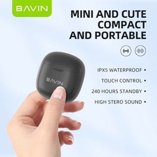 BAVIN HB-BA-19 TWS Wireless Bluetooth Earbuds w/ High Stereo Sound & Touch Control