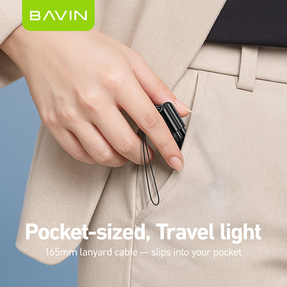 BAVIN U-CB396 60W PD Mini Fast Charging Lanyard Data Cable Type-C to Type-C & Type-C to iPh for Phone & Powerbank