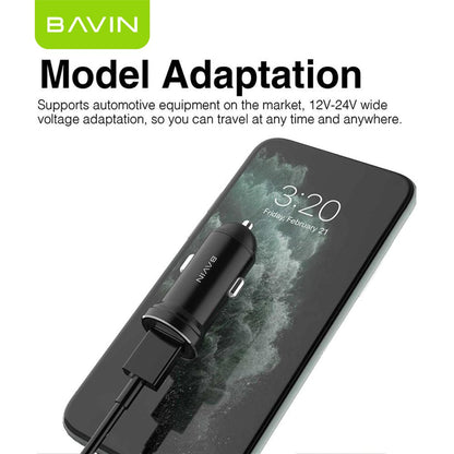 BAVIN C-C-PC362 18W Car Charger w/ Fast Charging USB Port