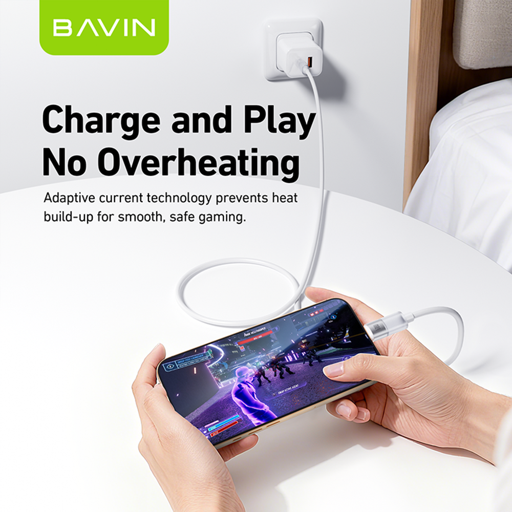 BAVIN CB402 60W/30W PD Fast Charging Liquid Silicone & Data Transfer Cable w/ 1m Type-C to Type-C / Type-C to iPhone