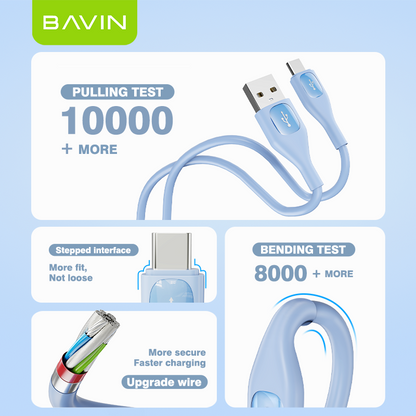 BAVIN U-CB285 PD 30W / 12W Fast Charging Data Cable Widely Compatible w/ iPhone, Type-C to iPh