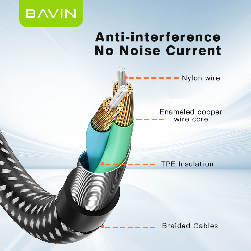 BAVIN AUX35 / AUX36 Earphone Adapter iPhone to 3.5mm & Type-C to 3.5mm | Fast Audio, Music & Calls (Bluetooth Required)
