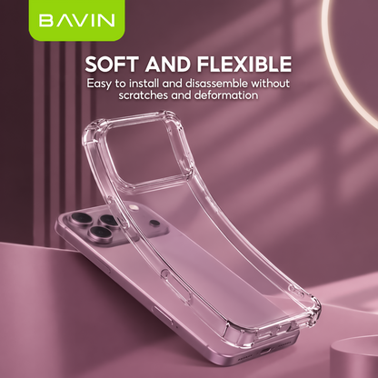 BAVIN FS2 Premium Shockproof Clear Case Soft Silicone For iPhone 18/17/16/15/14/13/12/11/X Series