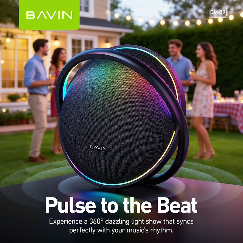 BAVIN BM39 100W Portable Bluetooth Wireless Speaker w/12000mAh Powerbank Function for Home & Outdoor