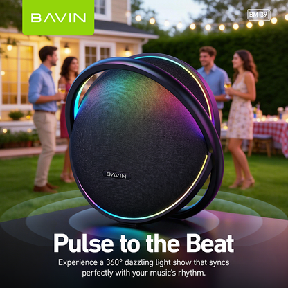 BAVIN BM39 100W Portable Bluetooth Wireless Speaker w/12000mAh Powerbank Function for Home & Outdoor
