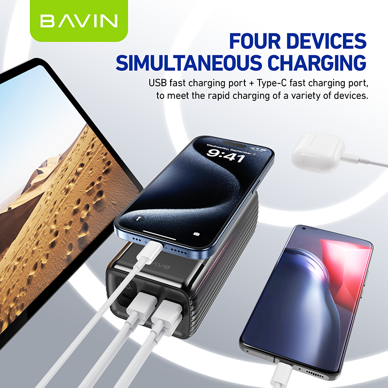 BAVIN Y-PC069 Pro 40000mAh Portable Powerbank w/ Multiple 3.0A Output & Input
