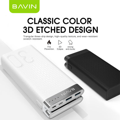 BAVIN Y-PC089 30000mAh Powerbank w/ Built-in Flashlight Dual Input & USB Output