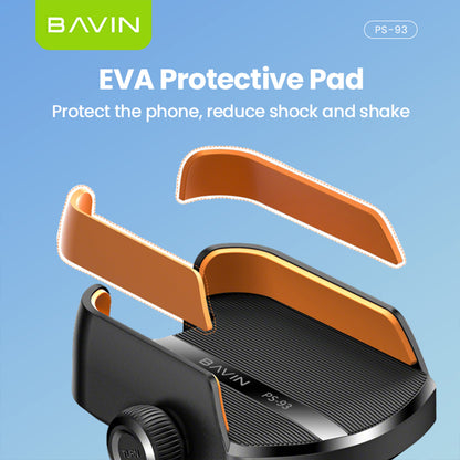 BAVIN PS93 Universal 360° Adjustable Shockproof Rearview Mirror Phone Holder Anti-Slip Mount for Motorcycle & Bike