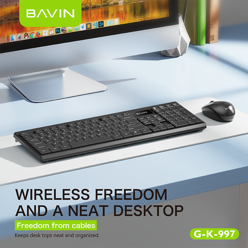 BAVIN G-K-997 2.4G Wireless Keyboard & Mouse for PC & Laptop