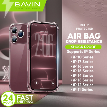 BAVIN FS2 Premium Shockproof Clear Case Soft Silicone For iPhone 18/17/16/15/14/13/12/11/X Series
