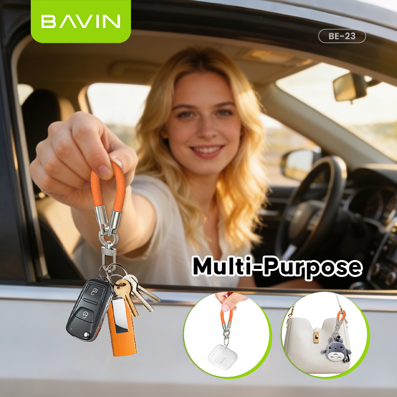 BAVIN BE23 Portable Multi-Purpose 8cm Finger Strap Braided Phone Lanyard For Keychain & TWS Earbuds