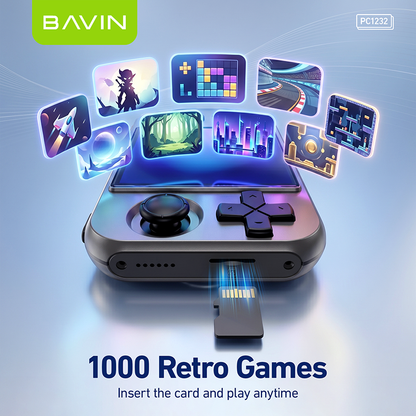 BAVIN PC1232 2in1 10000mAh Portable Game Console Magnetic Powerbank 15W w/ Dual Type-C Cable + TF Card