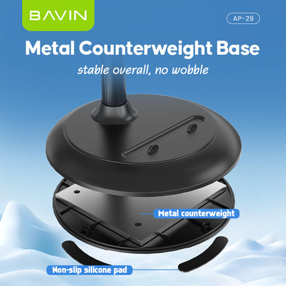 【Christmas Gift】BAVIN BF017 Magnetic Portable Handheld Fan w/Desktop Phone Stand+6000RPM Strong Wind
